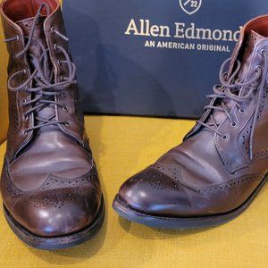 Allen Edmonds brown (chocolate) boot "Dalton" with custom soles size 10.5 "E"